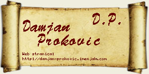 Damjan Proković vizit kartica